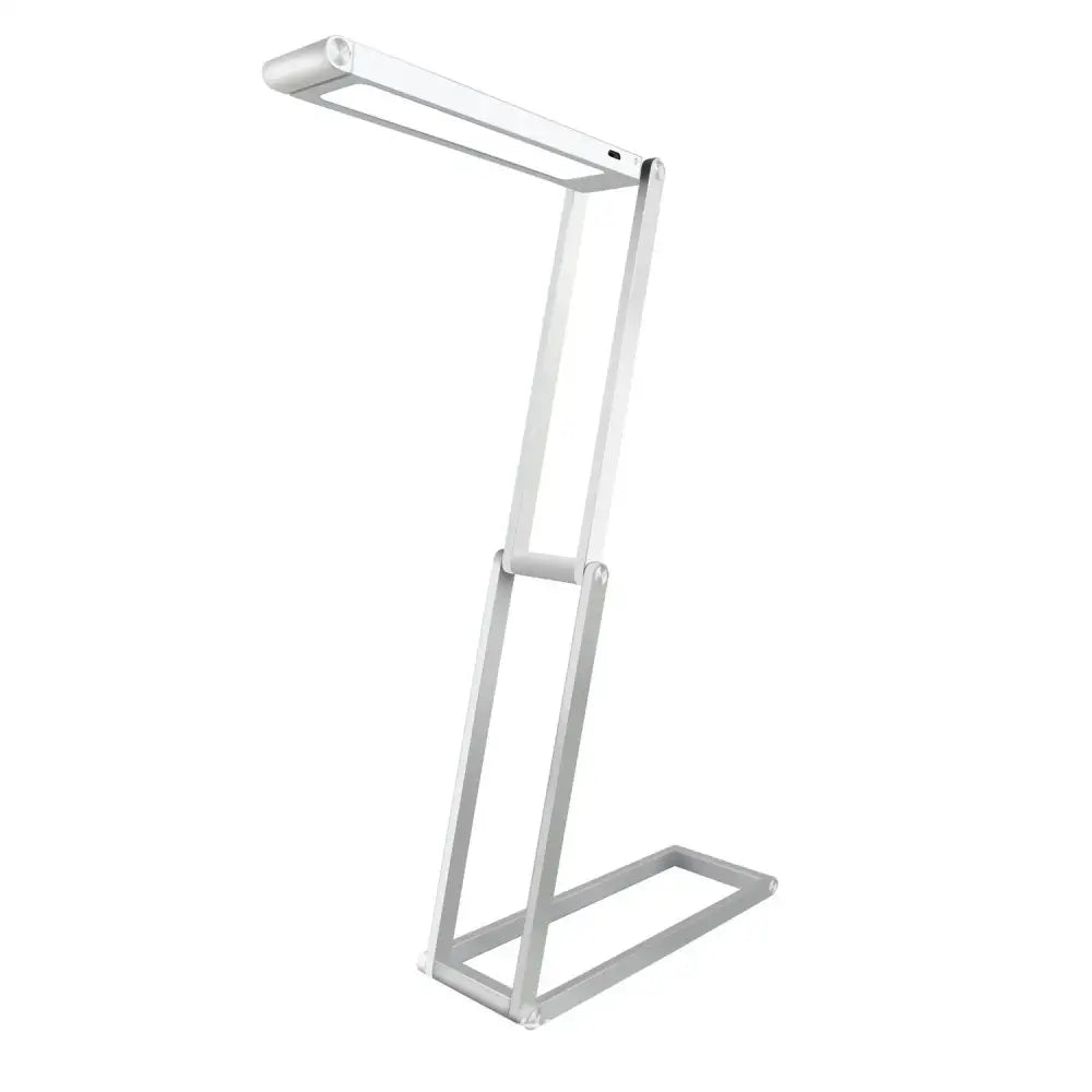 A sleek white dimmable led desk lamp with minimalist design and adjustable height for study room decorbites dimmable led