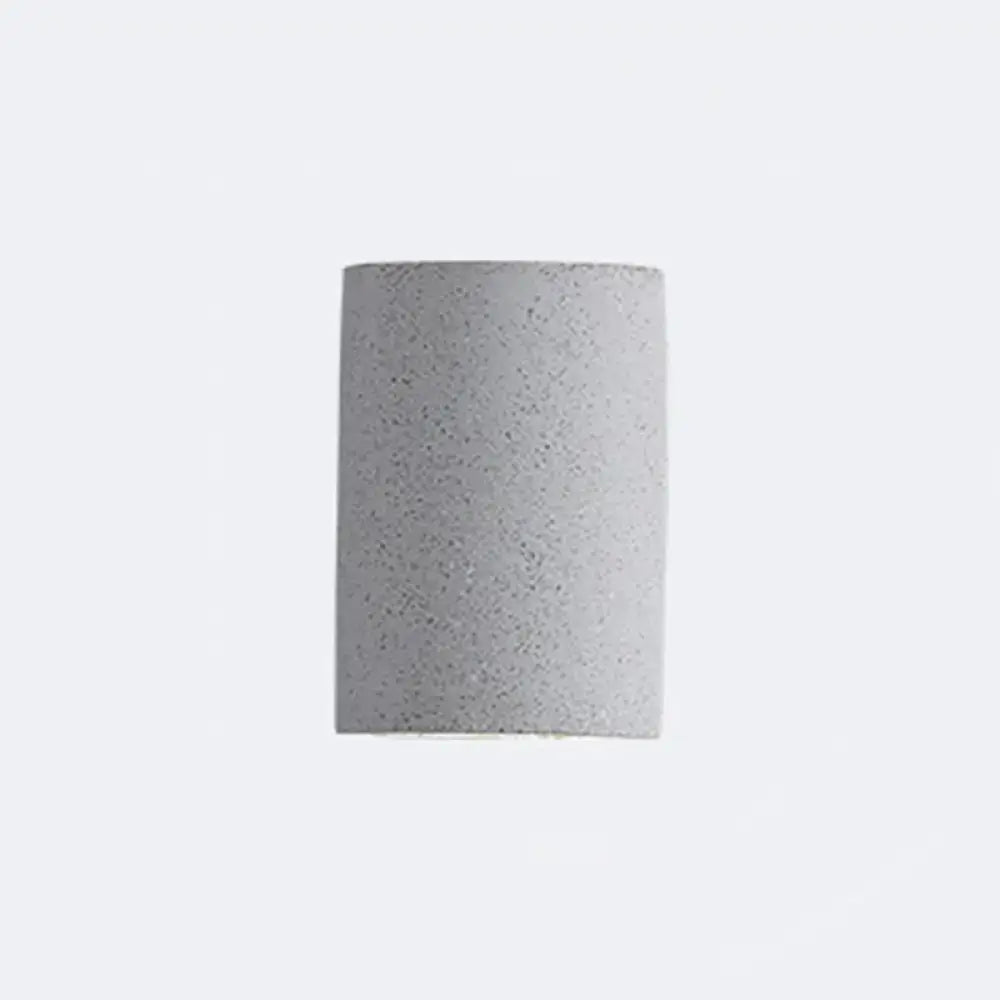 Minimalist gray speckled concrete led wall light with textured matte finish for living room wall light