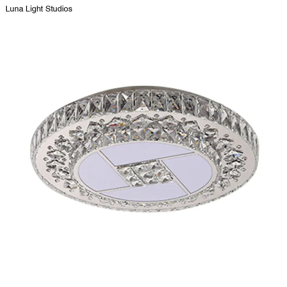 DecorBites™ DecorBites™ Minimalist Stainless Steel LED Pendant Light with Crystal Design