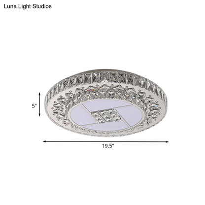 DecorBites™ DecorBites™ Minimalist Stainless Steel LED Pendant Light with Crystal Design