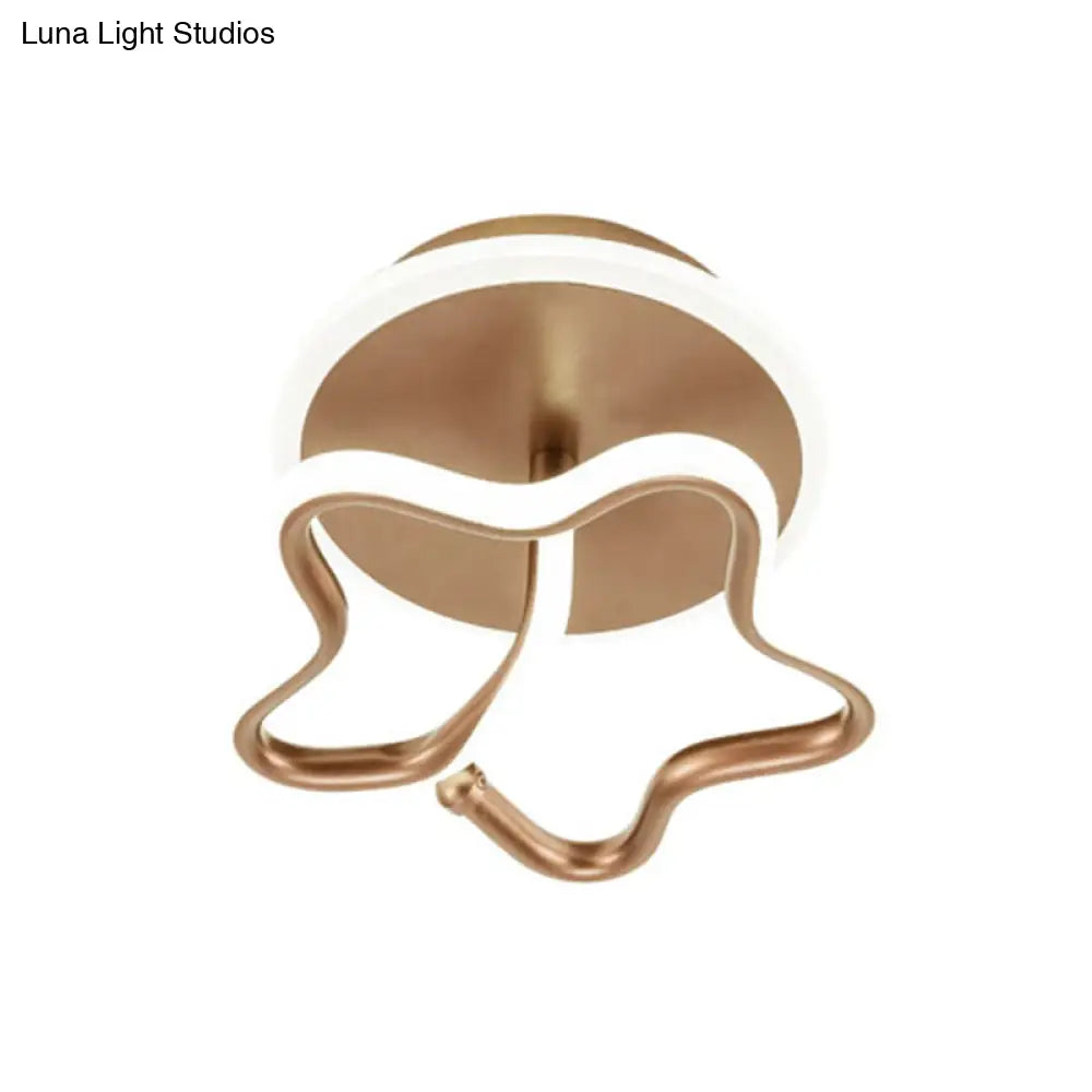 DecorBites™ DecorBites™ Minimalist Star Acrylic Ceiling Light in White/Gold/Coffee LED - Warm/White Hallway Flush Mount Lamp