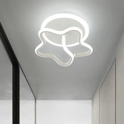 DecorBites™ DecorBites™ Minimalist Star Acrylic Ceiling Light in White/Gold/Coffee LED - Warm/White Hallway Flush Mount Lamp