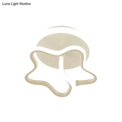 DecorBites™ DecorBites™ Minimalist Star Acrylic Ceiling Light in White/Gold/Coffee LED - Warm/White Hallway Flush Mount Lamp