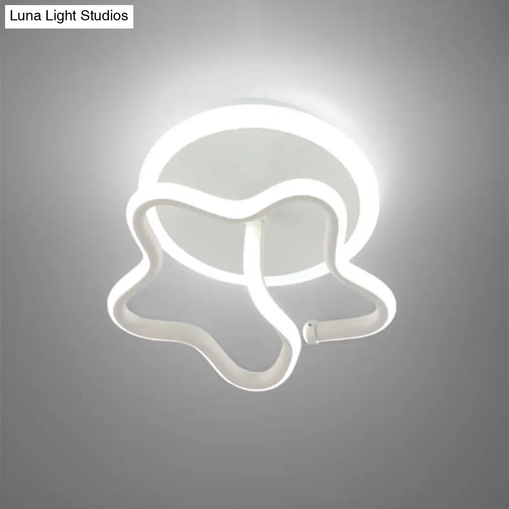 DecorBites™ DecorBites™ Minimalist Star Acrylic Ceiling Light in White/Gold/Coffee LED - Warm/White Hallway Flush Mount Lamp
