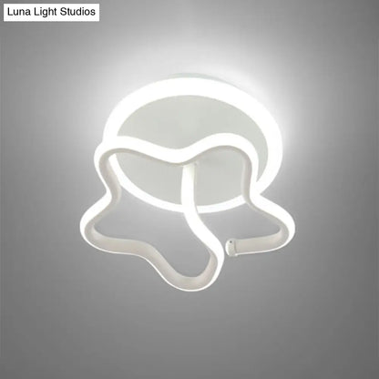 DecorBites™ DecorBites™ Minimalist Star Acrylic Ceiling Light in White/Gold/Coffee LED - Warm/White Hallway Flush Mount Lamp