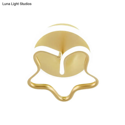 DecorBites™ DecorBites™ Minimalist Star Acrylic Ceiling Light in White/Gold/Coffee LED - Warm/White Hallway Flush Mount Lamp