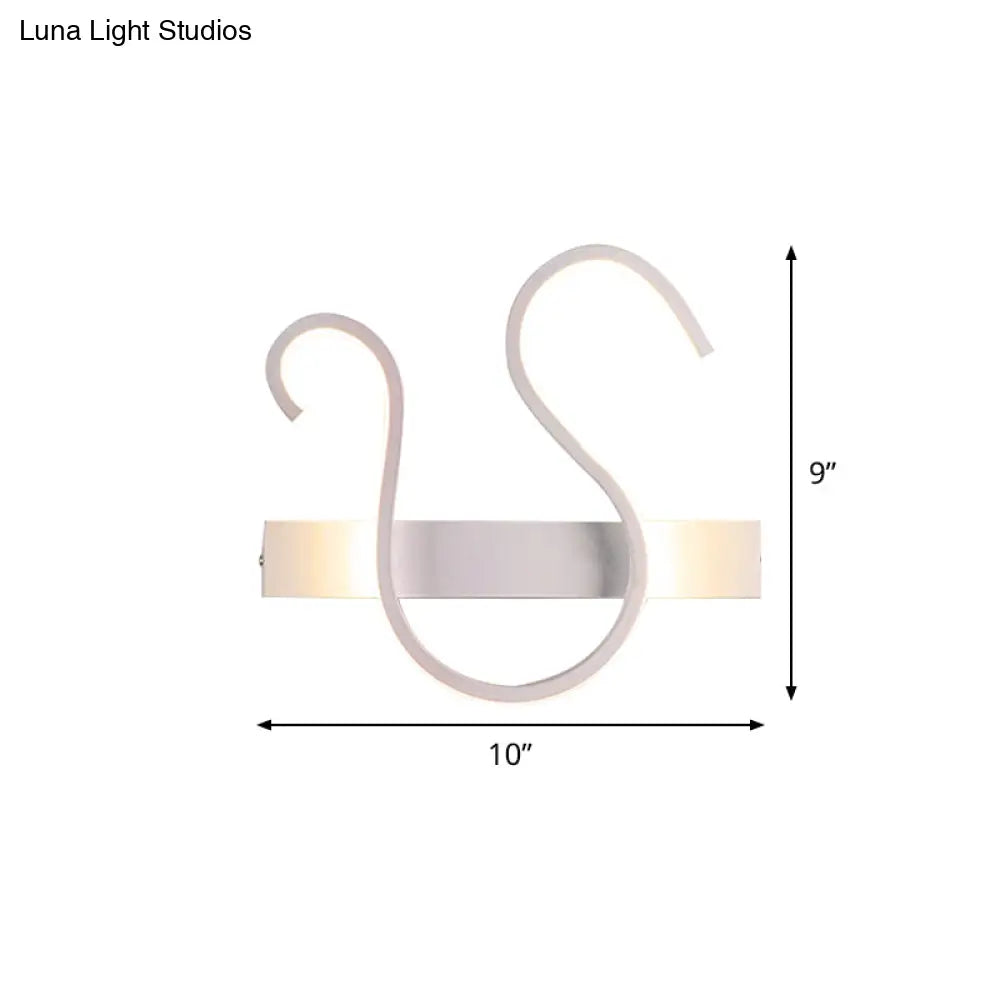 DecorBites™ DecorBites™ Minimalist Swirl LED Wall Light Fixture for Living Room in Warm/White