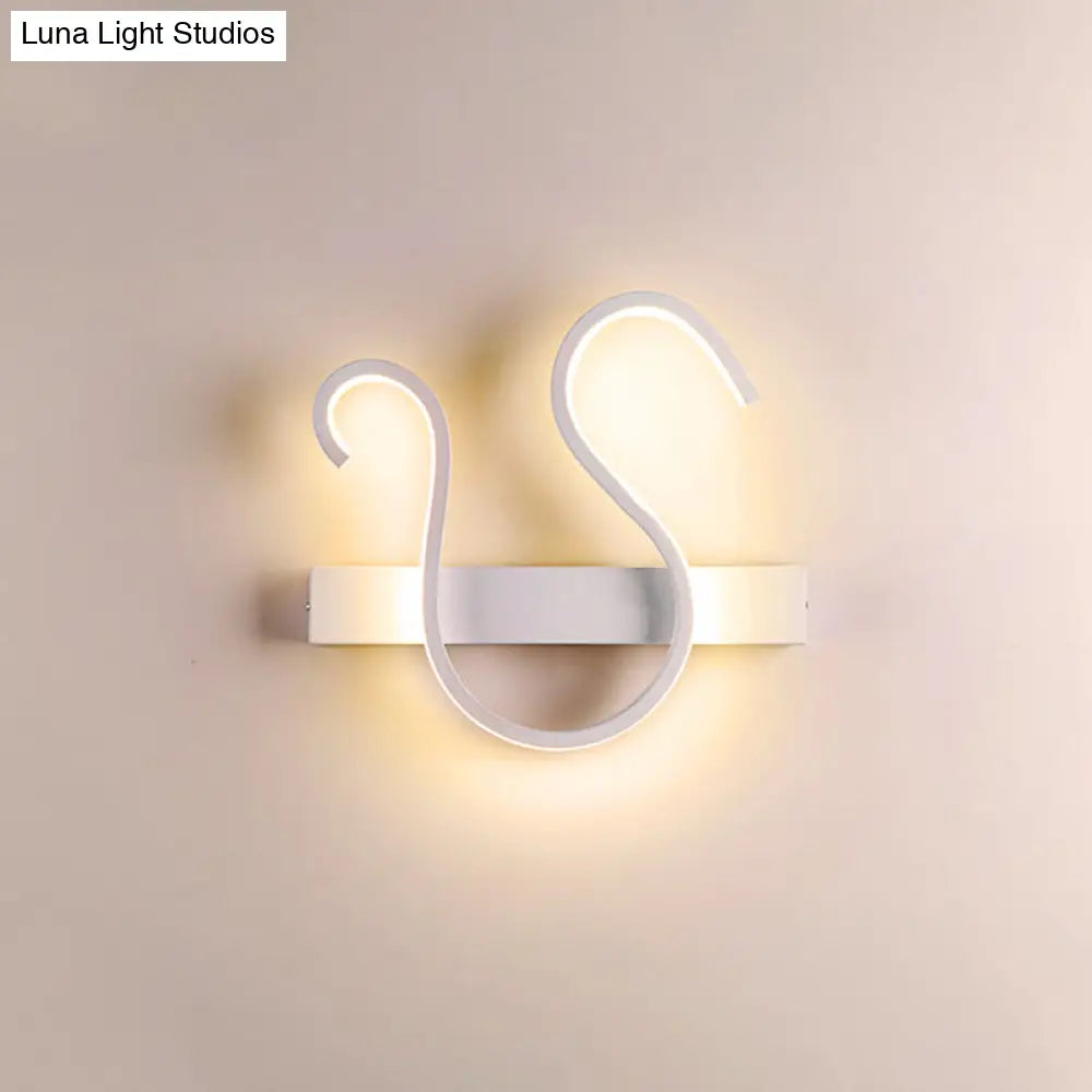 DecorBites™ DecorBites™ Minimalist Swirl LED Wall Light Fixture for Living Room in Warm/White