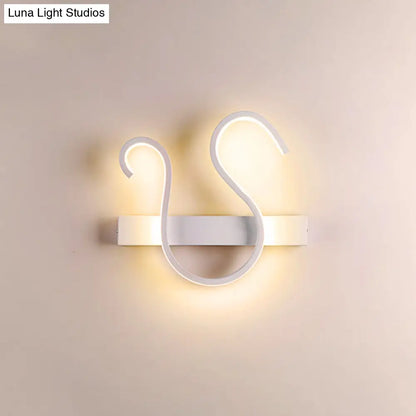 DecorBites™ DecorBites™ Minimalist Swirl LED Wall Light Fixture for Living Room in Warm/White