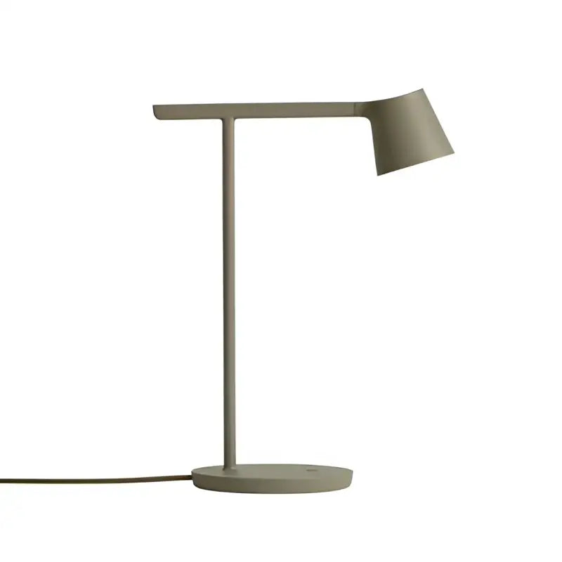 Minimalist gray metal decorbites adjustable nordic desk lamp with sleek angular design and curved shade for bedroom light