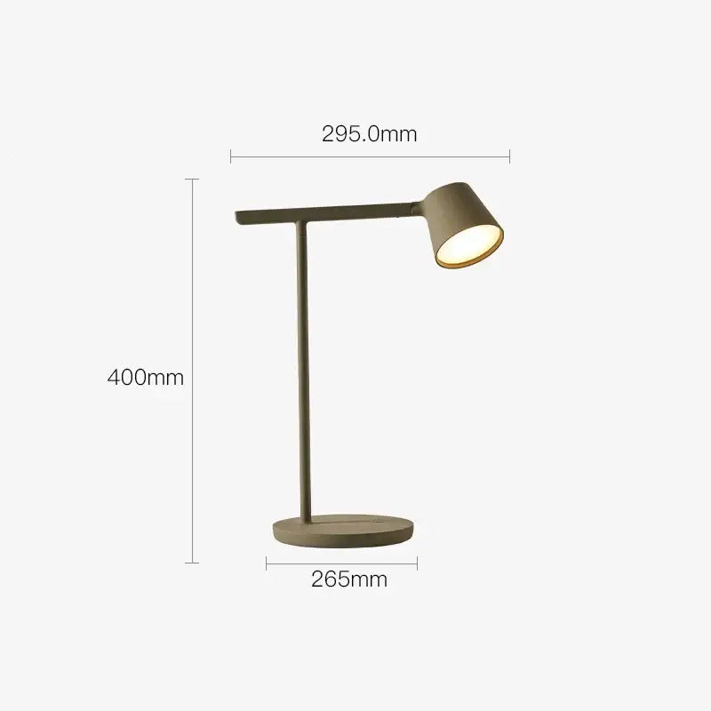 Modern matte gray table lamp with adjustable arm featuring minimalist design for decorbites dimmable desk light use