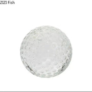 Minimalist transparent glass crystal ball desk decoration with textured dimpled surface for bedroom decor