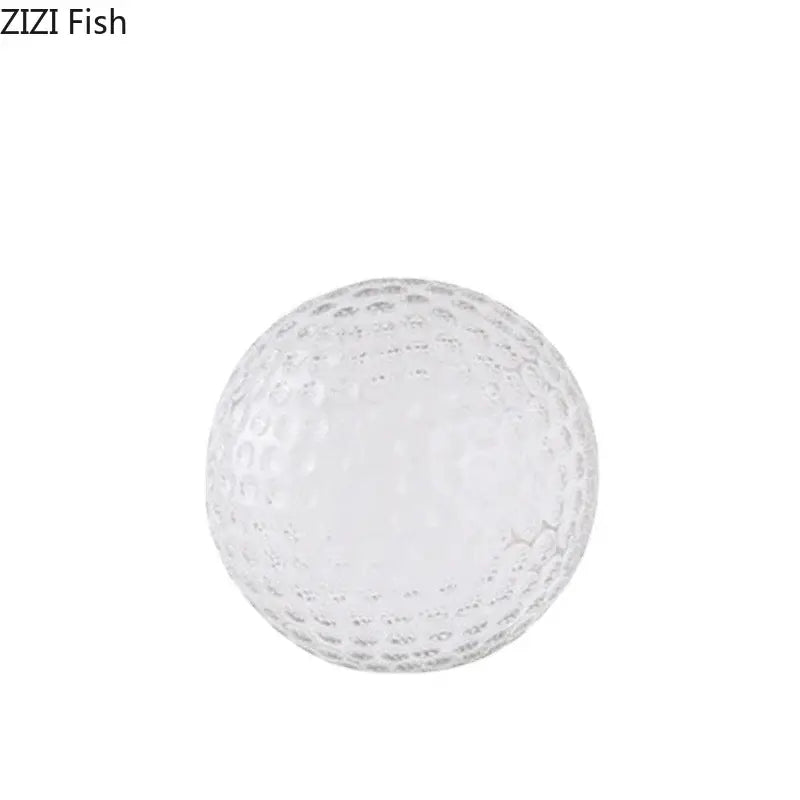 Clear translucent crystal ball desk decoration with classic dimpled surface for minimalist bedroom decor
