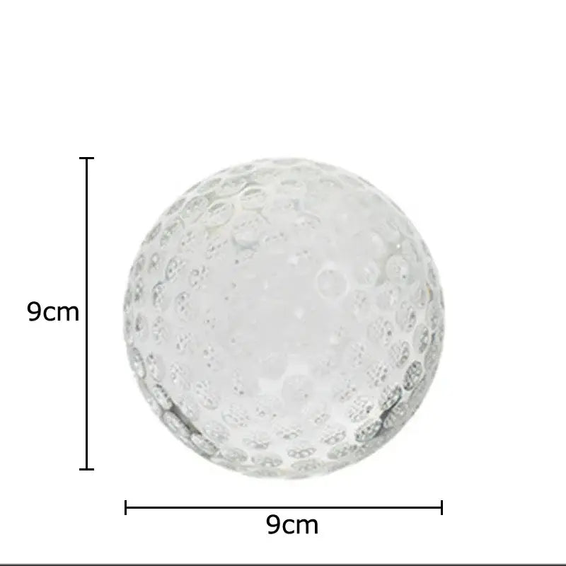 Minimalist transparent glass crystal ball desk decoration 9cm diameter textured ball for bedroom decor