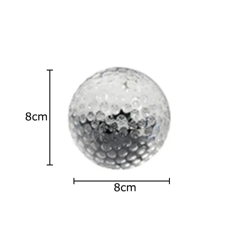 Minimalist 8cm crystal ball desk decoration with textured dimpled glass surface for bedroom decor