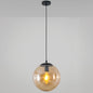 Minimalist Transparent Glass Ball Pendant Light with 39" Hanging Wire