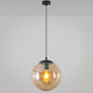 Minimalist Transparent Glass Ball Pendant Light with 39" Hanging Wire