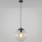 Minimalist Transparent Glass Ball Pendant Light with 39" Hanging Wire