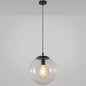 Minimalist Transparent Glass Ball Pendant Light with 39" Hanging Wire