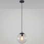 Minimalist Transparent Glass Ball Pendant Light with 39" Hanging Wire