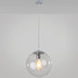 Minimalist Transparent Glass Ball Pendant Light with 39" Hanging Wire