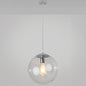 Minimalist Transparent Glass Ball Pendant Light with 39" Hanging Wire