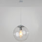 Minimalist Transparent Glass Ball Pendant Light with 39" Hanging Wire