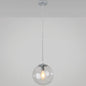 Minimalist Transparent Glass Ball Pendant Light with 39" Hanging Wire