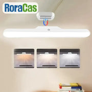 Minimalist white 30cm led night light with magnetic ceiling and wall-mounted table lamp featuring three brightness settings