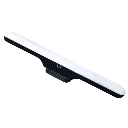 Minimalist white 30cm led night light table lamp with black and white led light bar and modern sleek design