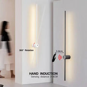Minimalist white LED wall lamp with 360 rotation and hand induction sensor for bedroom decorbites led wall lamps