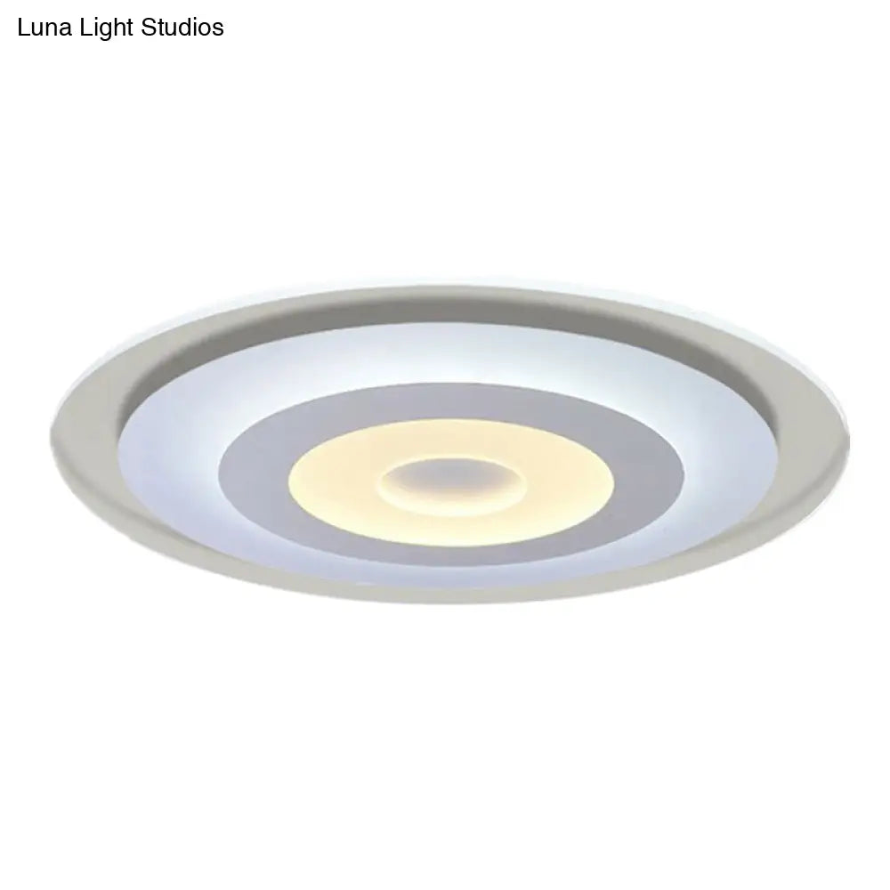 DecorBites™ DecorBites™ Minimalist White Acrylic LED Flush Mount Ceiling Light with Extra-Thin Round Design