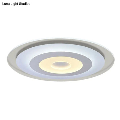 DecorBites™ DecorBites™ Minimalist White Acrylic LED Flush Mount Ceiling Light with Extra-Thin Round Design