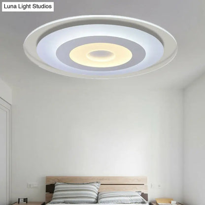 DecorBites™ DecorBites™ Minimalist White Acrylic LED Flush Mount Ceiling Light with Extra-Thin Round Design