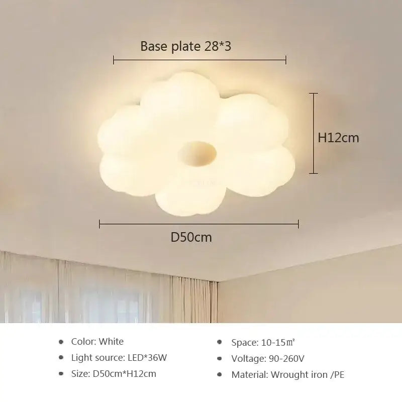 Minimalist white cloud led ceiling light with soft diffused glow for bedroom decorbites cloud led ceiling light