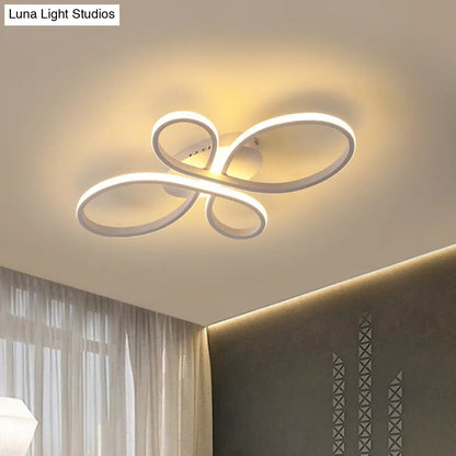 DecorBites™ DecorBites™ Minimalist White/Coffee LED Ceiling Light with Acrylic Frame and Adjustable Warm/White/Natural Lighting
