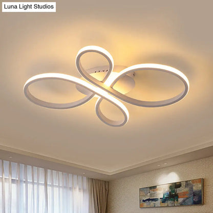 DecorBites™ DecorBites™ Minimalist White/Coffee LED Ceiling Light with Acrylic Frame and Adjustable Warm/White/Natural Lighting