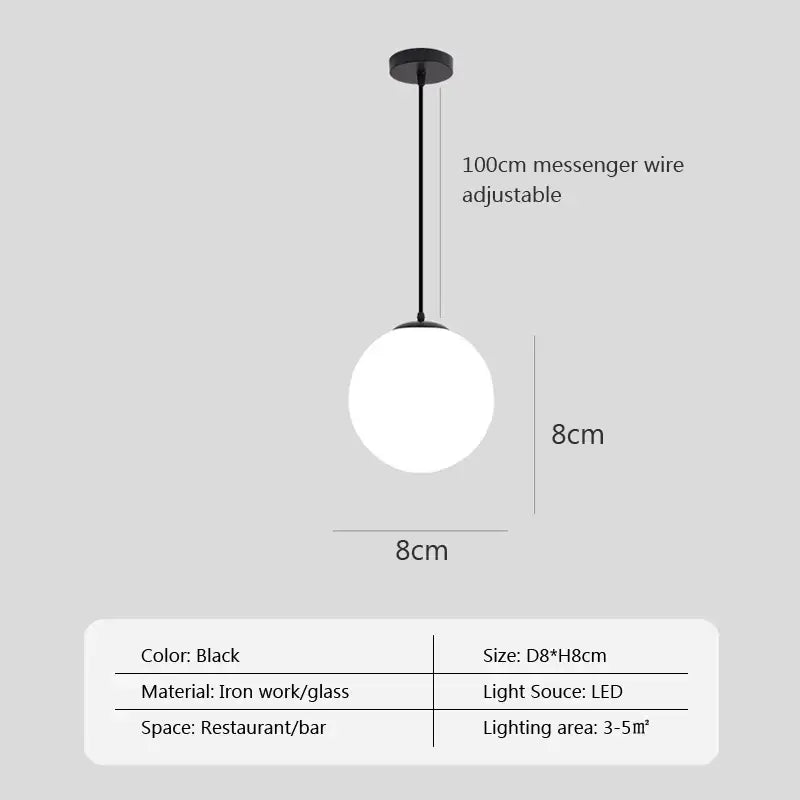 Black spherical glass ball pendant light with ironwork fixture for minimalist dining room decorbites glass ball pendant