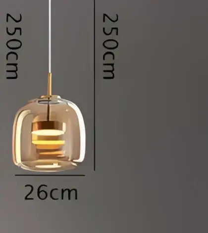 Minimalist white glass pendant light with golden pendant lights and clear glass globe for dining room lighting