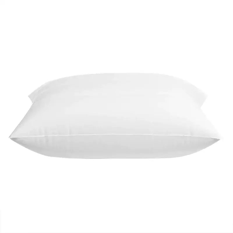 Minimalist white inflatable pillow core set of 4 with smooth solid-colored fabric cover for bedroom inserts