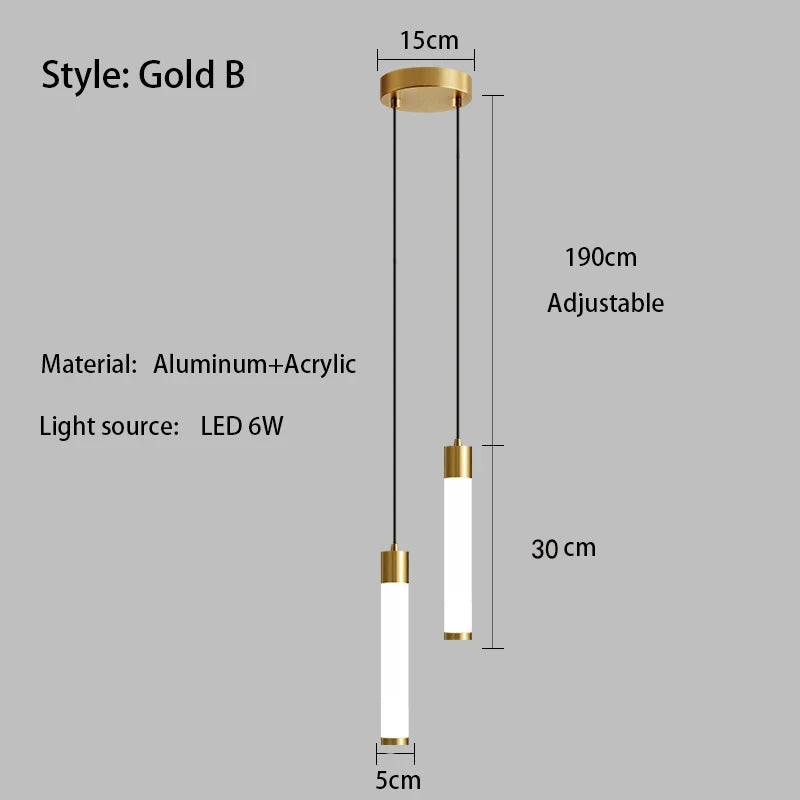 Minimalist White Linear Pendant Light In Aluminum - Decorbites