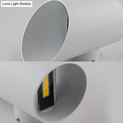 DecorBites™ DecorBites™ Minimalist White Metal Wall Lamp with Integrated LED for Bedroom - Warm/White Lighting