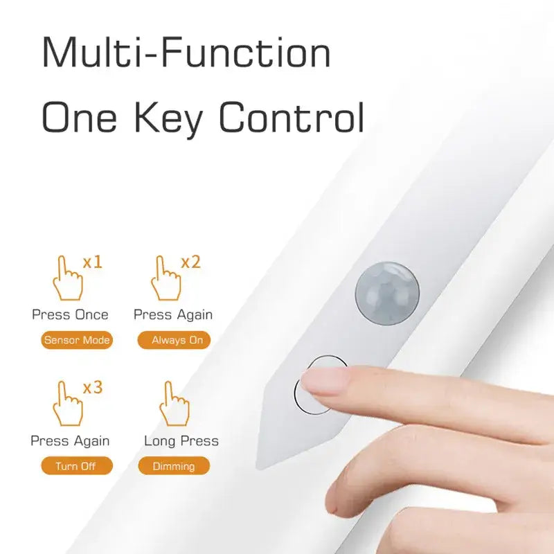 Minimalist white motion sensor night light with sleek smart pen design and tactile control for decorbites led motion use