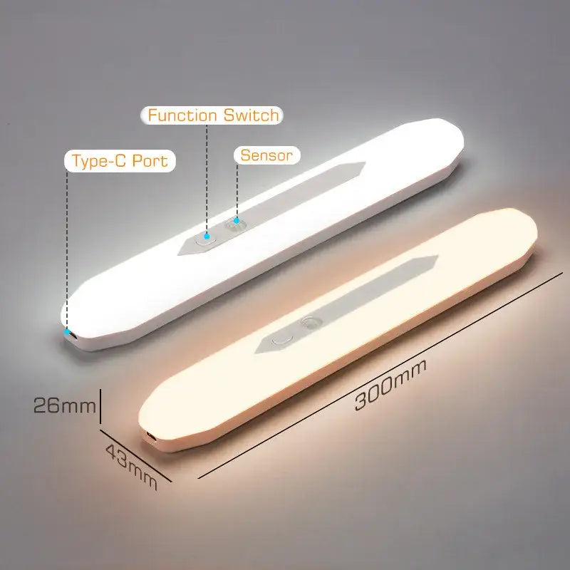 Minimalist white and beige led desk lamps with motion sensor touch controls usb rechargeable night light decorbites led motion