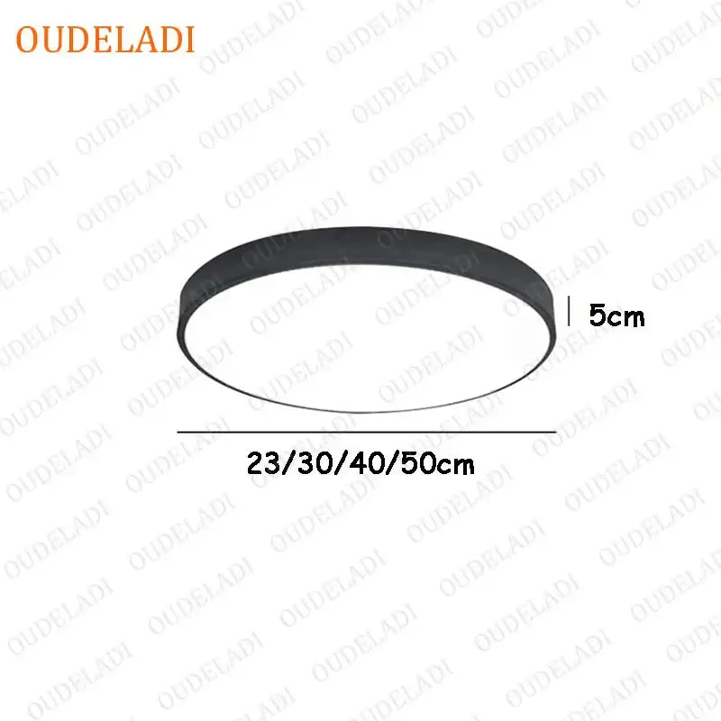 Black circular led ceiling light with sleek modern design from decorbites colorful round led collection for bedroom decor