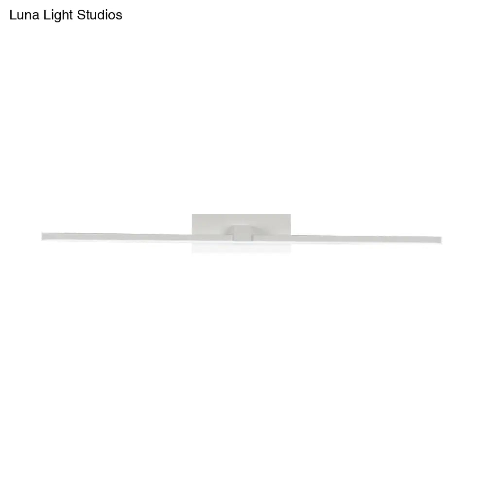 DecorBites™ DecorBites™ Minimalist White Rectangle Vanity Lamp - 16"/19.5" L LED Metal Wall Mount Light in Warm/White