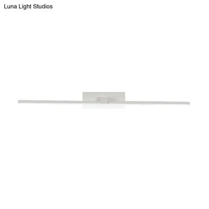 DecorBites™ DecorBites™ Minimalist White Rectangle Vanity Lamp - 16"/19.5" L LED Metal Wall Mount Light in Warm/White