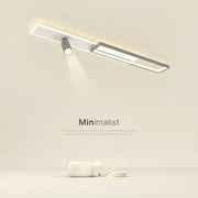 Minimalist white rectangular ceiling light with integrated spotlights for decorbites corridor spotlight ceiling use