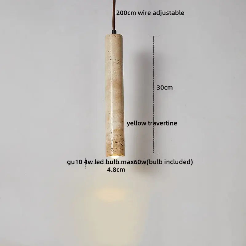 A minimalist wood and led yellow travertine pendant light with warm glow for dining room decorbites led yellow design