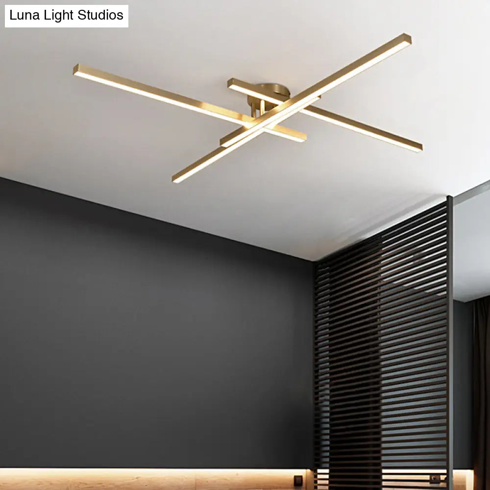 DecorBites™ DecorBites™ Minimalistic Acrylic LED Ceiling Mount Lamp for Living Room: Radial Flush Light Fixture